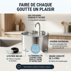 Fontaine À Eau Pour Chat Inox 2,2 L – Ultra Silencieuse