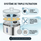Fontaine À Eau Pour Chat Inox 2,2 L – Ultra Silencieuse